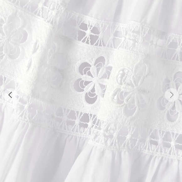 NWT Charo Ruiz Lea guipure lace-trimmed cotton-blend voile mini skirt size Large - Picture 4 of 11